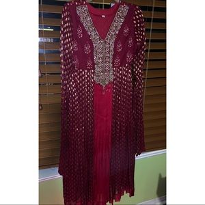 Anarkali Suit with Matching pants Desi Ethnic